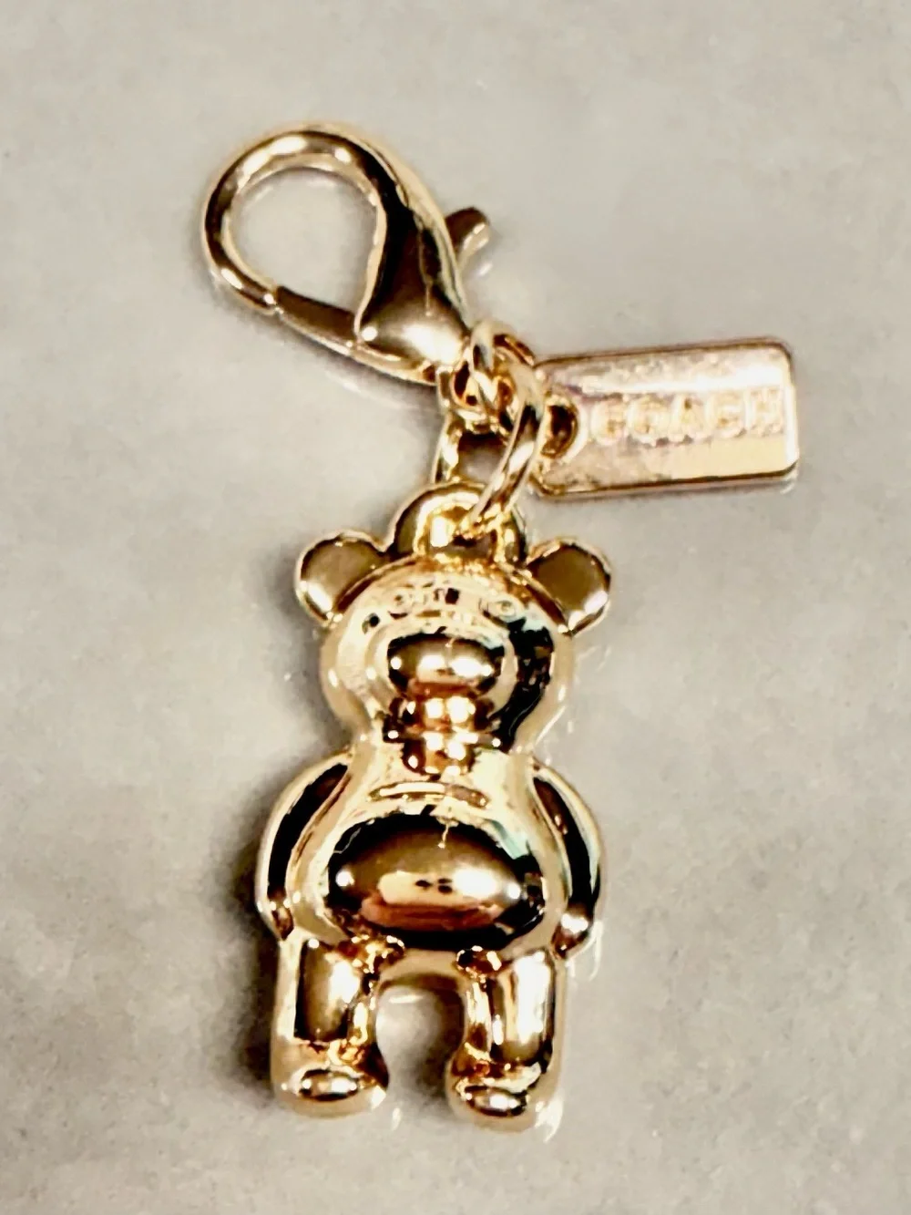 Gold Teddy Bear Keychain/Bag Charm -Fashion